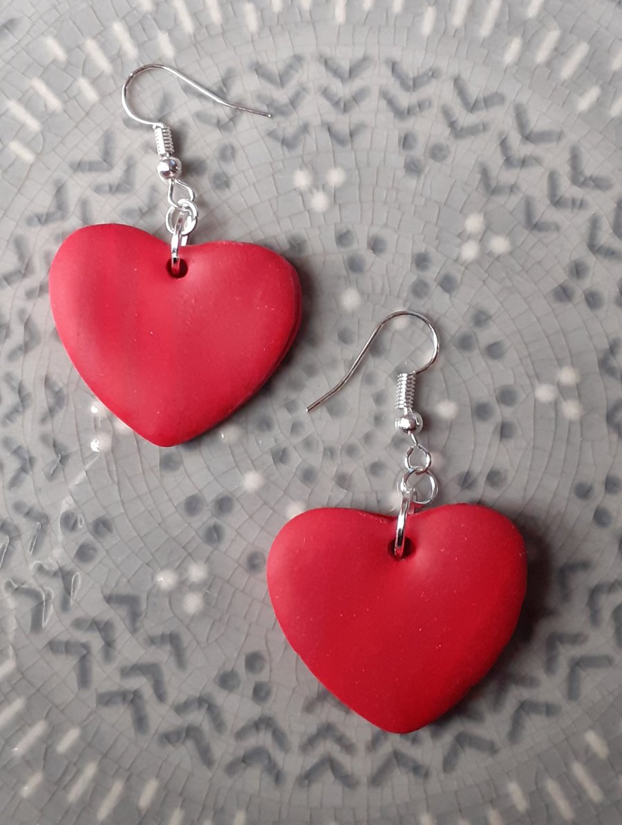 Red Heart Earrings 