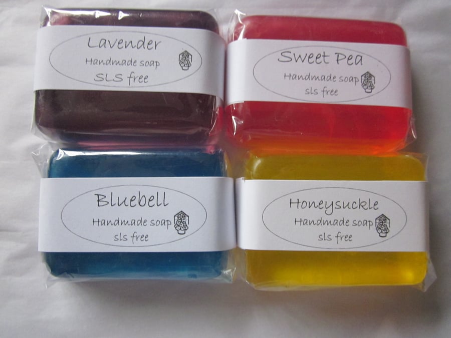 4 Handmade Soaps (SLS free) 