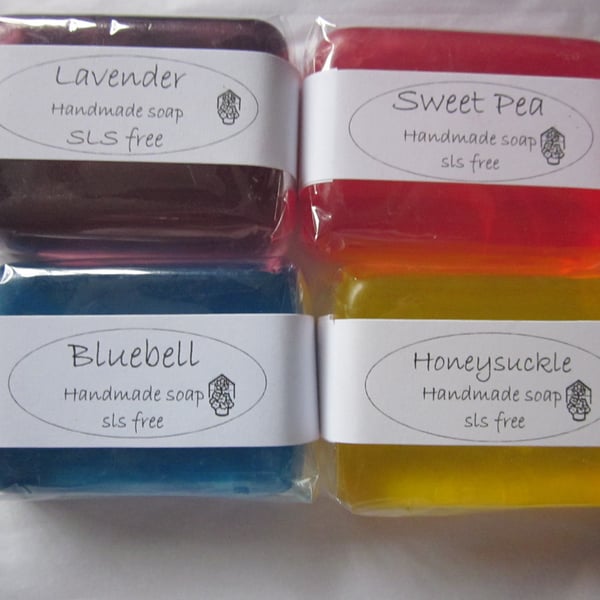 4 Handmade Soaps (SLS free) 