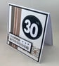 Square washi tape 30th birthday card - Image 5