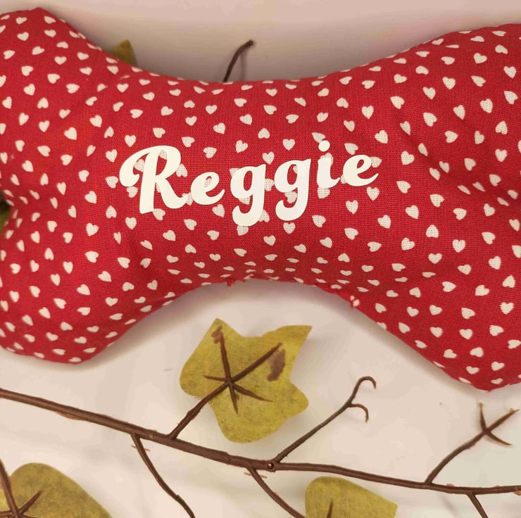 Dog toy bone. Squeaky dog toy. Personalised dog... Folksy