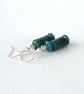Chrysocolla blue-green earrings - Image 4