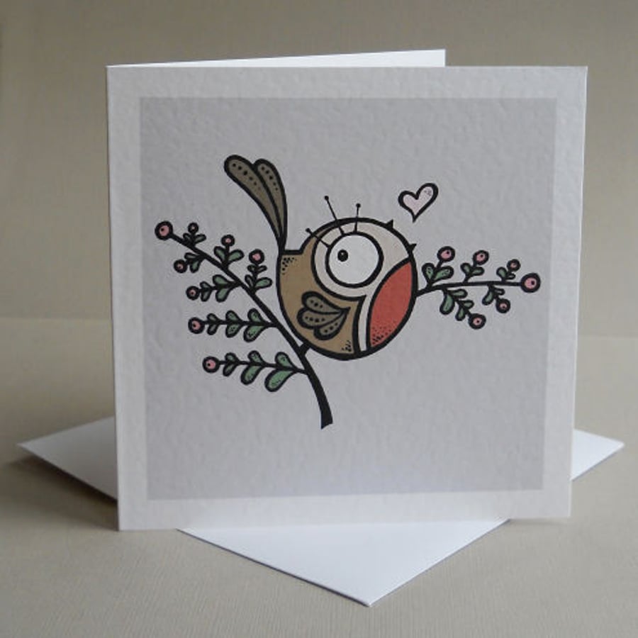 fat robin christmas card