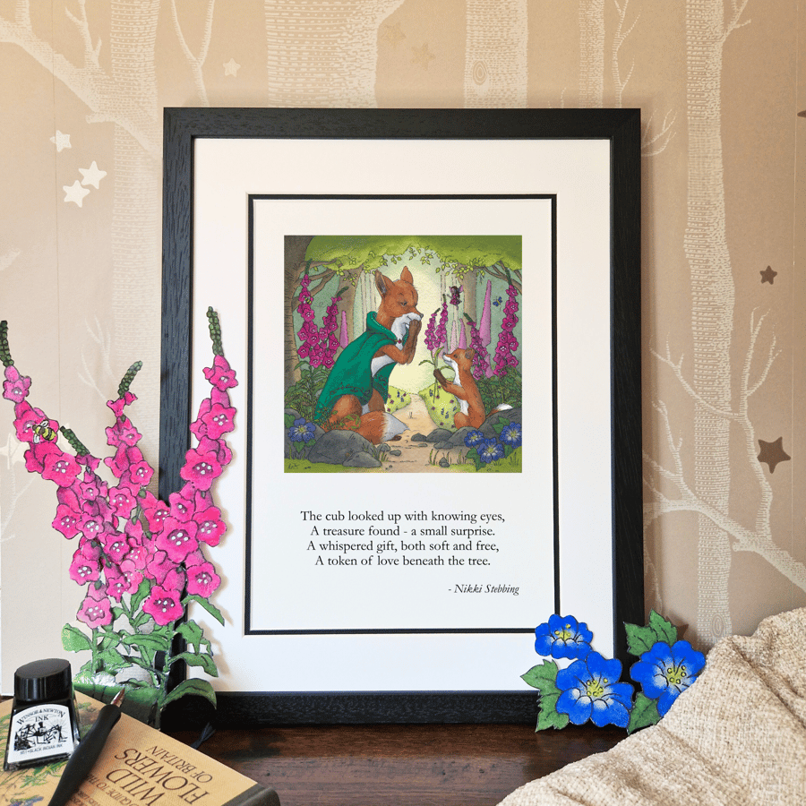 Finn’s Gift of Gloves – A4 Folklore Art Print with Poem