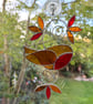 Stained Glass Autumn Robin Suncatcher - Handmade Window Decoration - Image 2