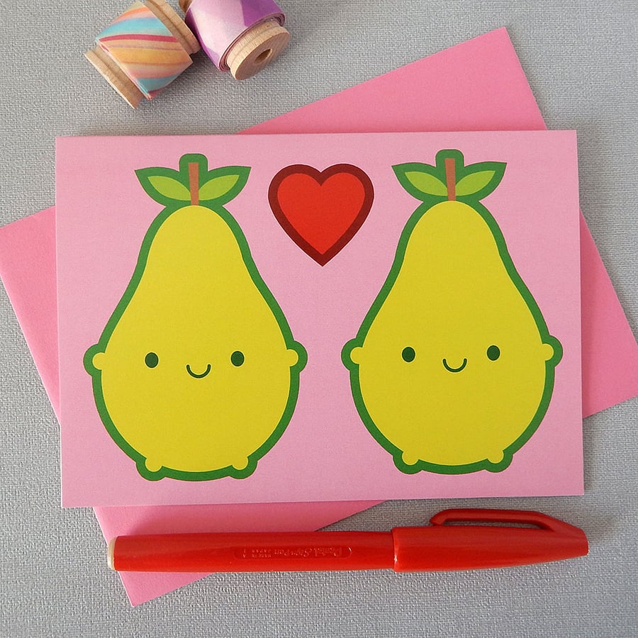 We Make A Great Pair - Kawaii Valentine's Day Card