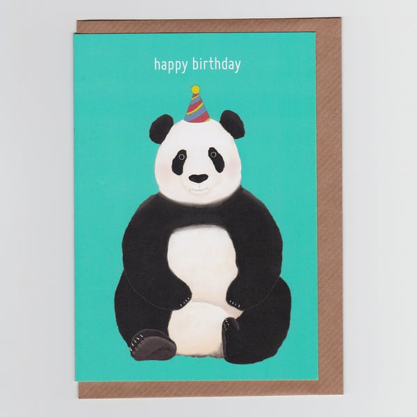 Happy Birthday Panda, Illustrated Greetings Card