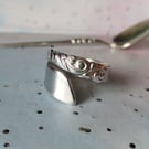 Handmade silver plated spoon ring. Sized M to Z 