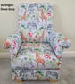 Children's Armchair Kids Chair Serengeti Animals Fabric Boys Girls Dove Grey - Image 2