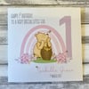 First Birthday Card, Personalised Winnie the Pooh 1st, 2nd, 3rd Birthday Card