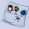 Fused glass always one decorative dish 