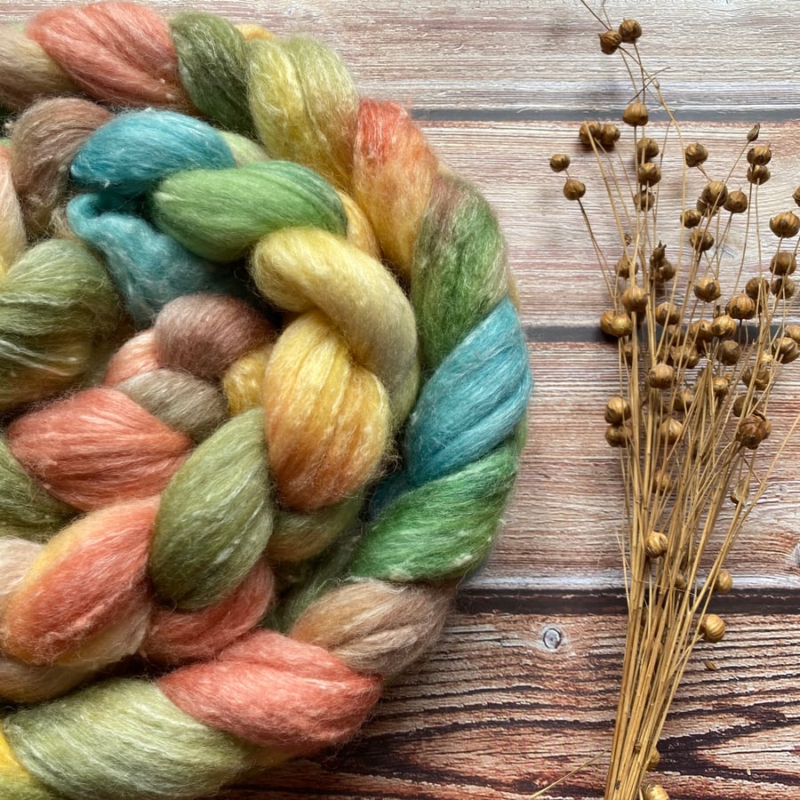 Llama blend Spinning fibre 100g Willowstone