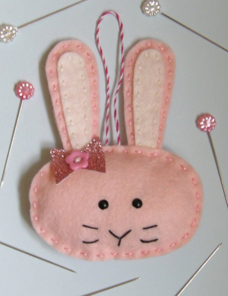 Rosie rabbit felt decoration craft kit