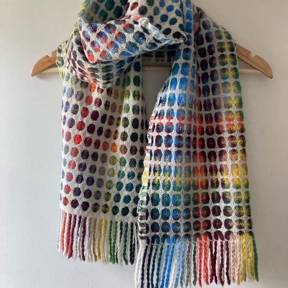 Staithes Paint Box Handwoven Lambswool Scarf