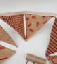 Mini bunting in red and gold. Free uk delivery.   - Image 5