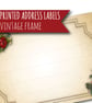 Printed self-adhesive address labels, vintage frame and flowers - Image 1
