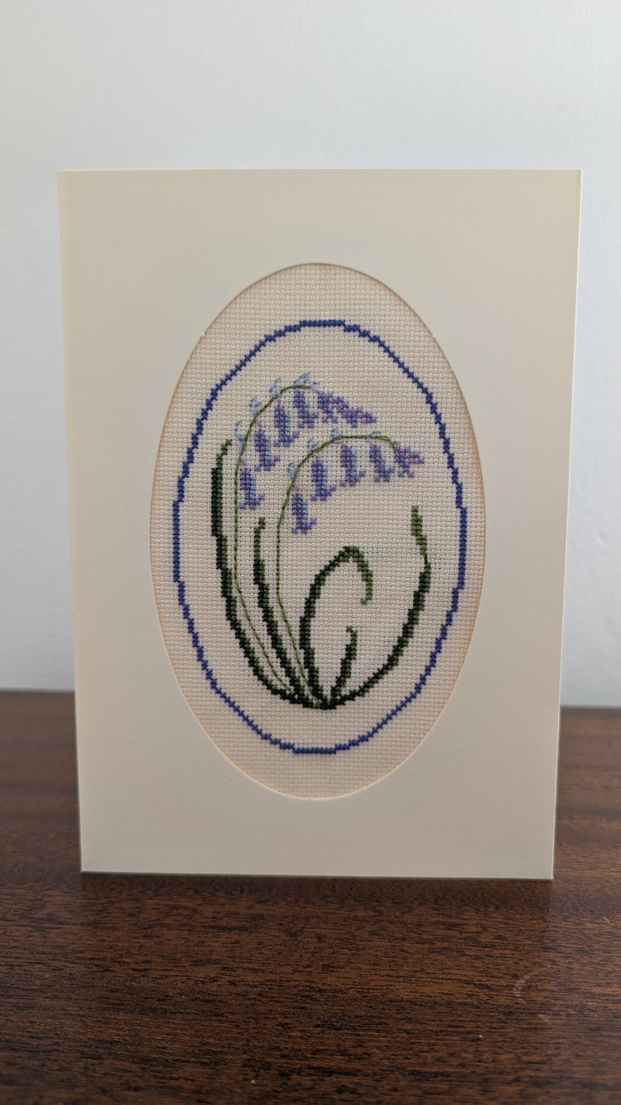 Cross Stitch Flower Cards (Bluebell)