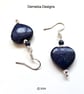 Lapis Lazuli Hearts Sterling Silver Earrings - Image 7