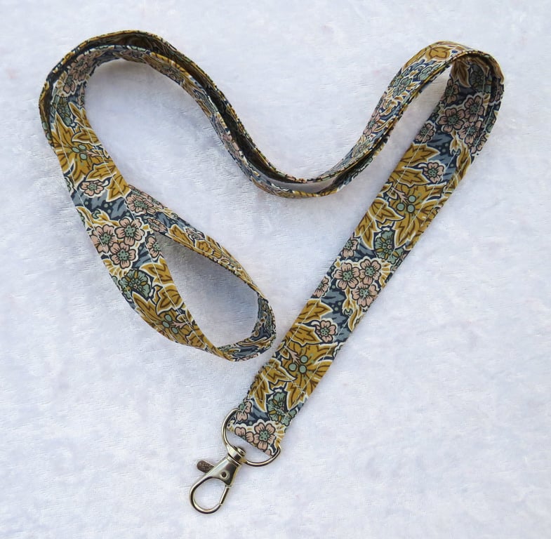 Liberty print Lanyard,  badge holder,  Aubrey Forest