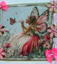 Fairy - Hand Crafted Decoupage Greeting Card - Blank - 2928