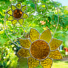 Stained Glass Sunflower Suncatcher - TO ORDER - Handmade Hanging Decoration 