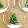 Handmade Glass Christmas Tree Bauble Decoration 