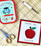 Thank You Teacher quilled card - red apple - Image 4