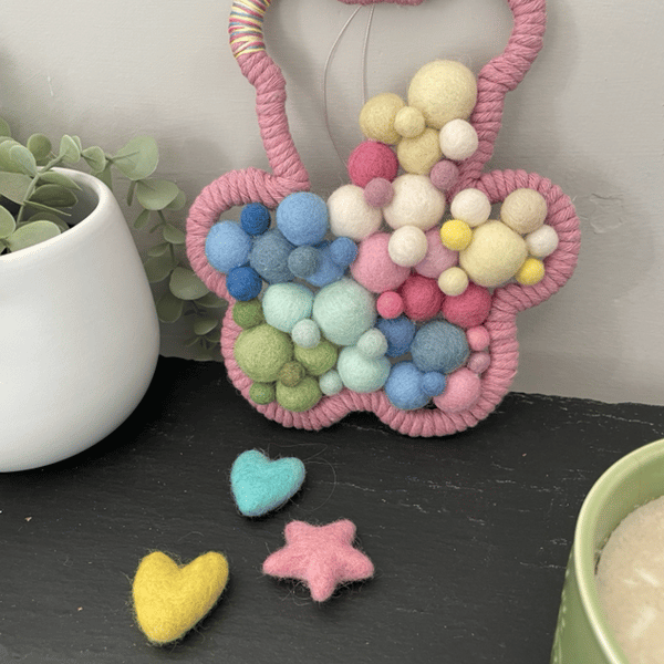 Teddy fibre nursery wall art, playroom decor, baby shower, toddler, new mum 