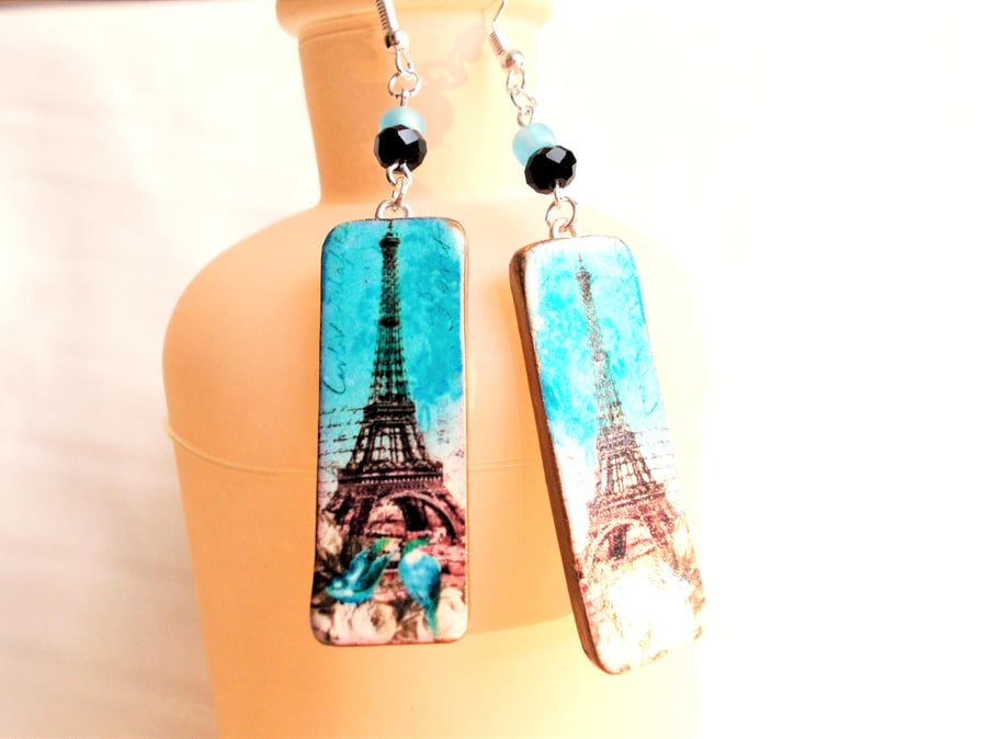 Shabby Chic Romantic Paris Earrings 