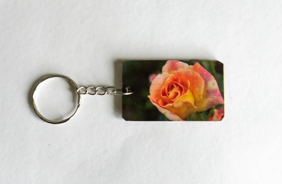 Rose Wooden Keyring