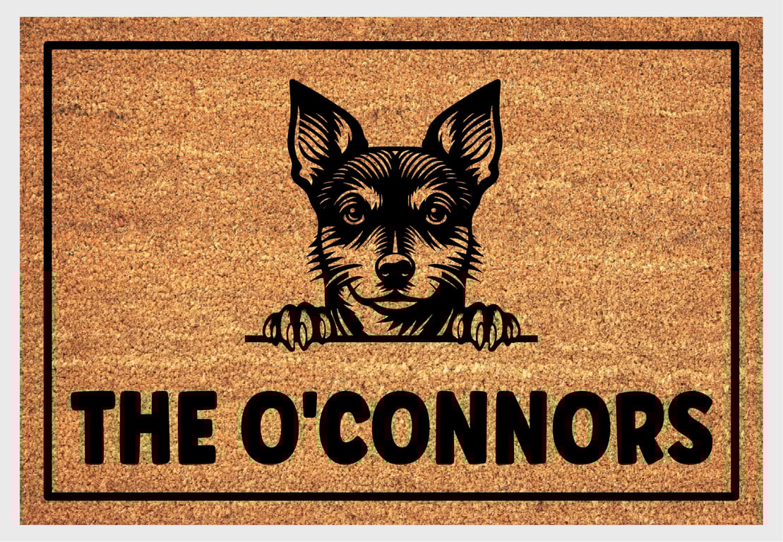 Rat Terrier Door Mat - Personalised Rat Terrier Welcome Mat