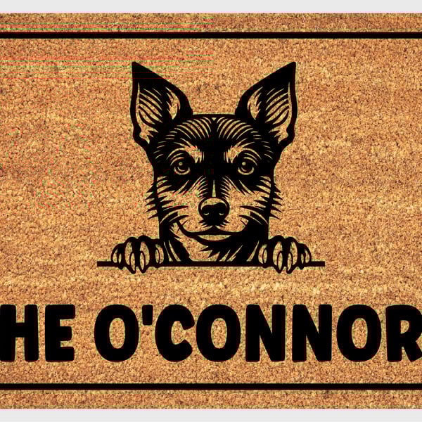 Rat Terrier Door Mat - Personalised Rat Terrier Welcome Mat