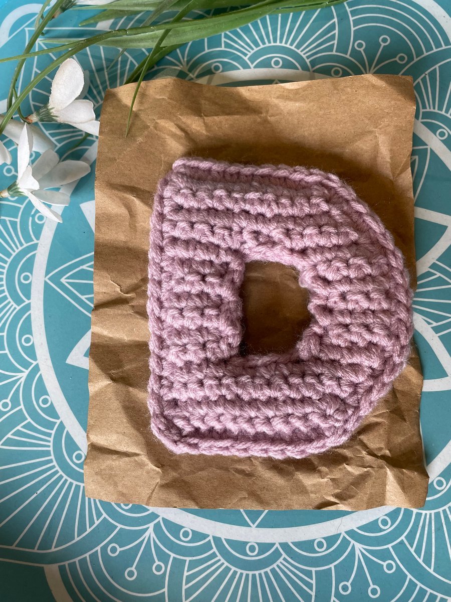 Crochet Alphabet Letter - D