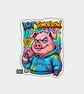 Funny Die Cut Vinyl Sticker - Diet Tomorrow Greedy Pig