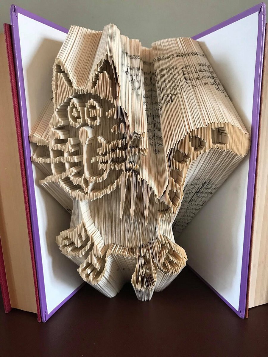 Comical Cat COMBI Book Folding Pattern - EMAILED PDF PATTERN