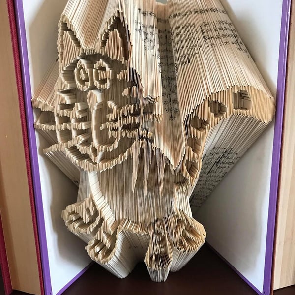 Comical Cat COMBI Book Folding Pattern - EMAILED PDF PATTERN