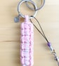 Pink Paracord Keyring. Paracord. Mouse Key Ring. Handmade In Scotland. - Image 1