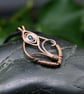 Copper Wire Flower Pendant - Capri Blue - Image 5