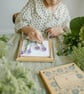 Heirloom Wooden Flower Press in Folksy Floral - Botanical Press - Herbarium Pres - Image 5