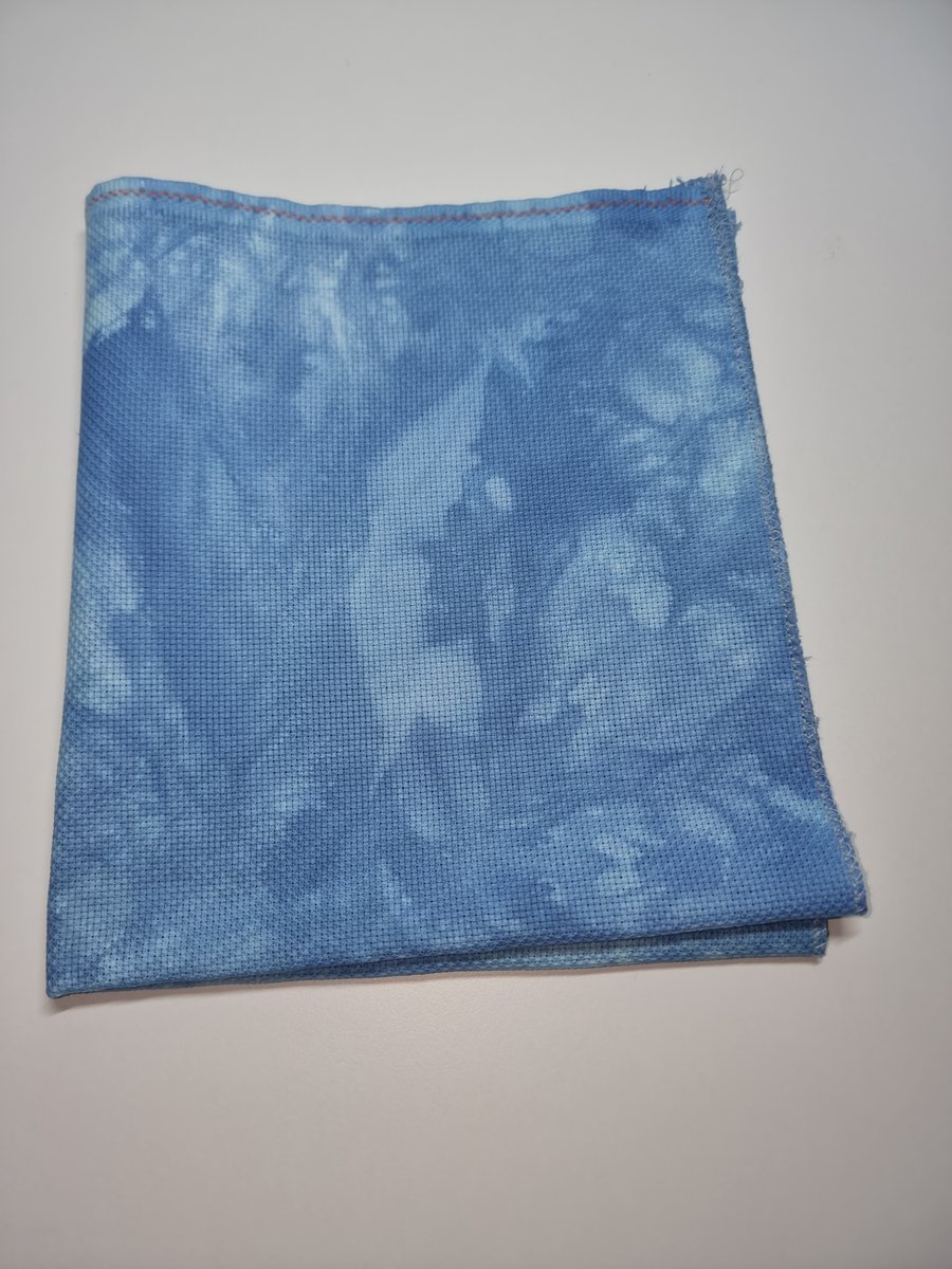 Zweigart 14 Aida Hand Dyed Cross Stitch Fabric Aqua Blue