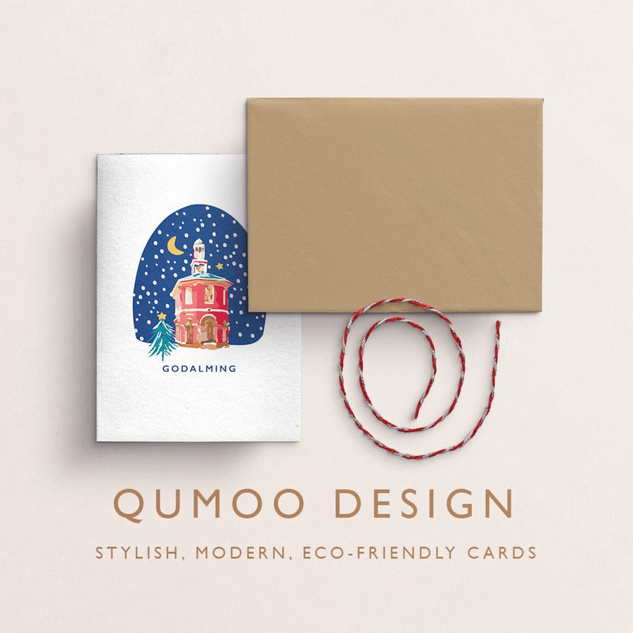 Christmas Card The Pepperpot Godalming Surrey