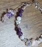 Handmade Amethyst, Rose Quartz and moonstone bracelet  - Image 2