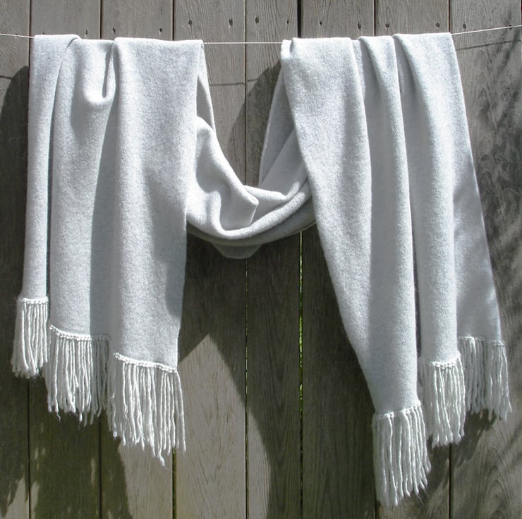 Throw blanket runner knitted in lambswool Folksy