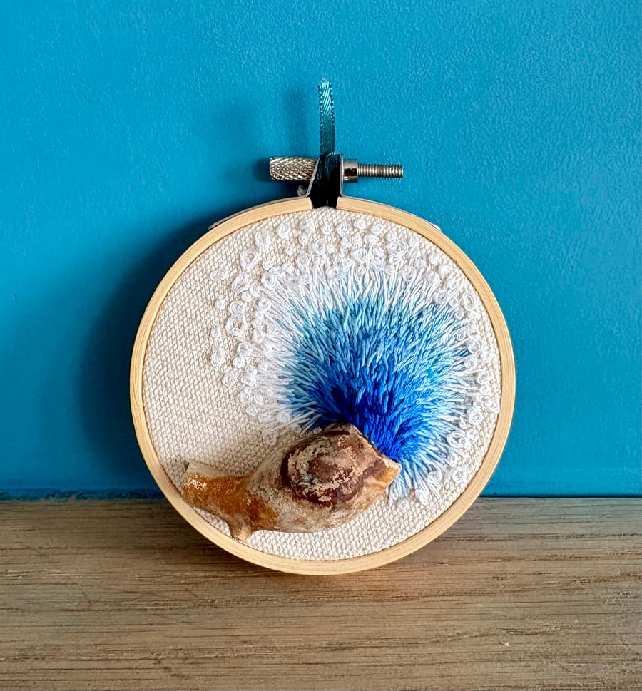 Mudlarked clay pipe embroidery