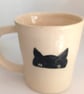 Cat mug, quirky, humourous, ceramic, hand painted studio pottery - Image 5