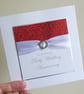40th ruby wedding anniversary congratulations card, personalised, handmade - Image 3