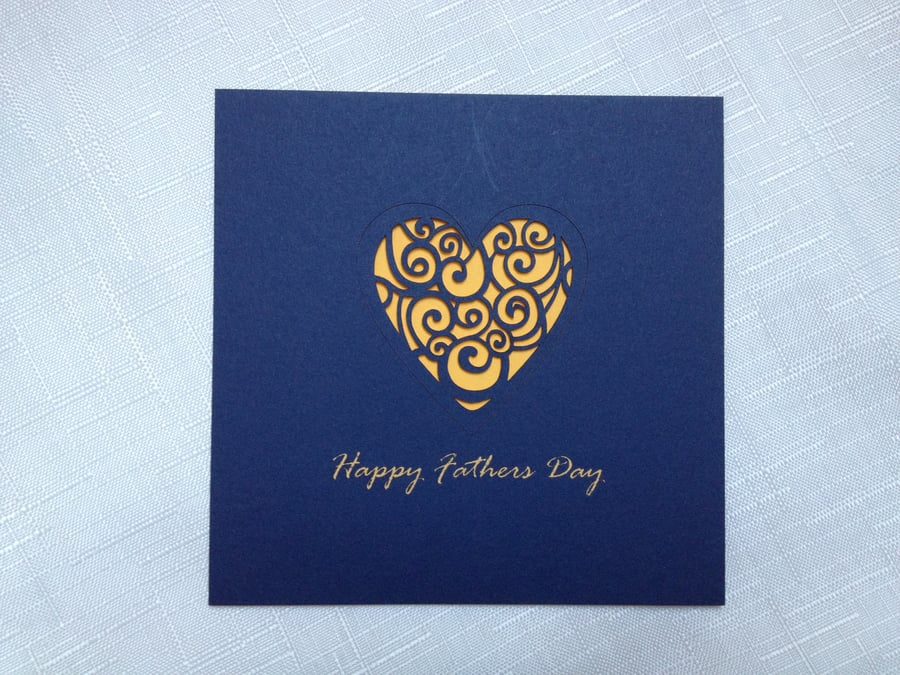 Laser cut Father's Day card (heart)