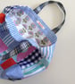 Irish Linen Patchwork Bag, Small Project Bag - Image 5