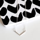 Silver Chevron Necklace 