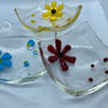 Fused glass trinket dish
